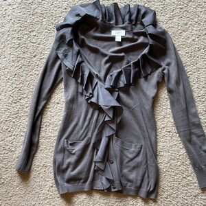 Loft gray poet style cardigan